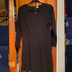 Black Long Sleeve Flowy Dress